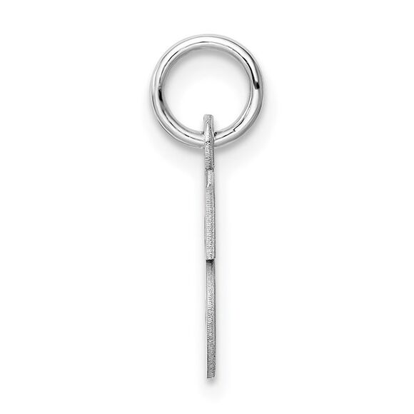 Sterling Silver, Amanda Collection Small Block Style Initial S Pendant - Picture 2 of 5